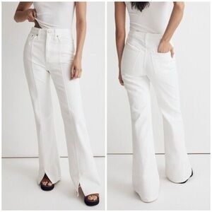Madewell Jeans Baggy Flare White Women’s size 30 NWOT